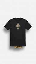 Black Embroidered Faith Motif Tee