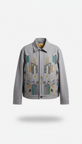 Pewter Embroidered Urban Jacket