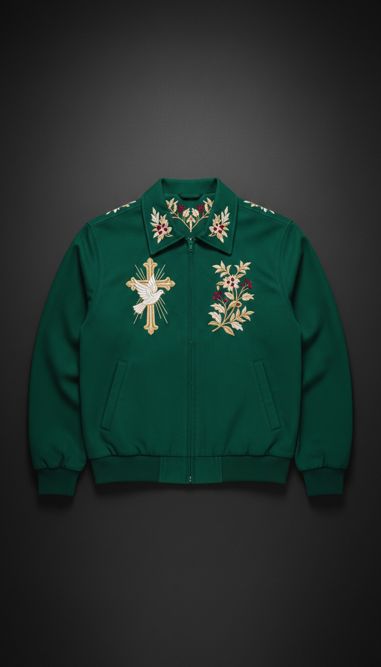 Faith Green Embroidered Jacket